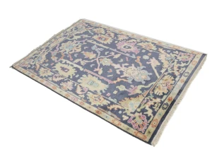 Colorfast Floral 4X6 Oushak Chobi Oriental Rug