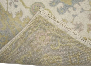 Muted Cream Floral 4X6 Oushak Chobi Oriental Rug