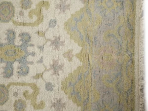 Muted Cream Floral 4X6 Oushak Chobi Oriental Rug