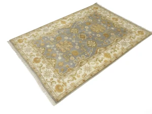 Muted Colors Floral Traditional 4X6 Oushak Oriental Rug
