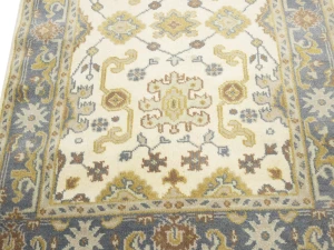 Muted Cream Floral 4X6 Oushak Chobi Oriental Rug