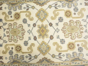 Muted Cream Floral 4X6 Oushak Chobi Oriental Rug