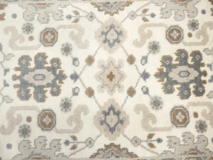 Muted Cream Floral 4X6 Oushak Chobi Oriental Rug
