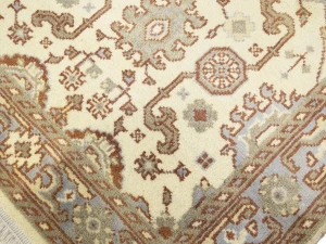 Muted Cream Floral 4X6 Oushak Chobi Oriental Rug