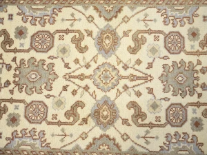 Muted Cream Floral 4X6 Oushak Chobi Oriental Rug