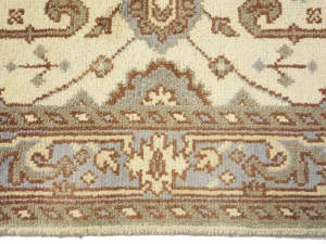 Muted Cream Floral 4X6 Oushak Chobi Oriental Rug