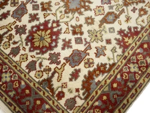 Cream Floral 4X6 Oushak Chobi Oriental Rug