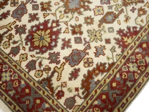 Cream Floral 4X6 Oushak Chobi Oriental Rug