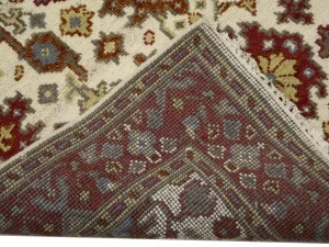 Cream Floral 4X6 Oushak Chobi Oriental Rug