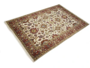 Cream Floral 4X6 Oushak Chobi Oriental Rug