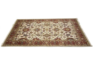 Cream Floral 4X6 Oushak Chobi Oriental Rug