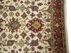 Cream Floral 4X6 Oushak Chobi Oriental Rug