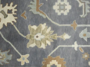 Muted Floral Colorfast 9X12 Oushak Chobi Oriental Rug