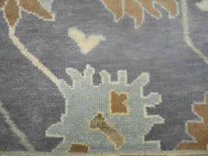 Muted Floral Colorfast 9X12 Oushak Chobi Oriental Rug