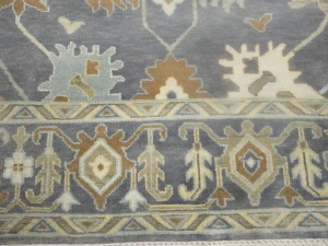 Muted Floral Colorfast 9X12 Oushak Chobi Oriental Rug