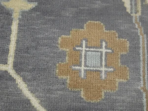 Muted Floral Colorfast 9X12 Oushak Chobi Oriental Rug