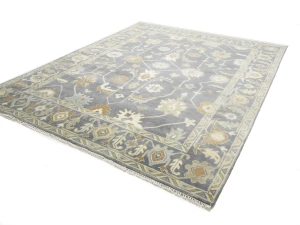 Muted Floral Colorfast 9X12 Oushak Chobi Oriental Rug