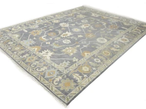 Muted Floral Colorfast 9X12 Oushak Chobi Oriental Rug