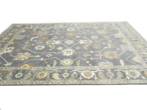 Muted Floral Colorfast 9X12 Oushak Chobi Oriental Rug