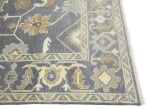 Muted Floral Colorfast 9X12 Oushak Chobi Oriental Rug