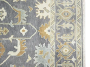 Muted Floral Colorfast 9X12 Oushak Chobi Oriental Rug