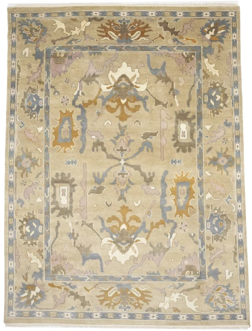 Floral Colorfast 9X12 Oushak Chobi Oriental Rug