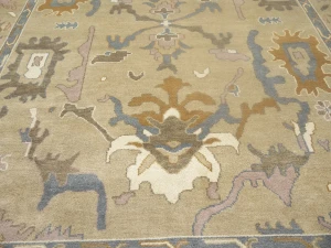 Floral Colorfast 9X12 Oushak Chobi Oriental Rug
