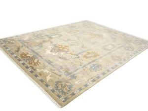 Floral Colorfast 9X12 Oushak Chobi Oriental Rug