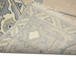 Muted Floral Colorfast 9X12 Oushak Chobi Oriental Rug