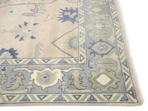 Muted Floral Colorfast 9X12 Oushak Chobi Oriental Rug