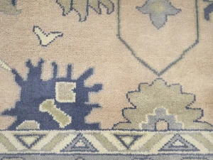 Muted Floral Colorfast 9X12 Oushak Chobi Oriental Rug