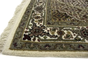 Cream Floral 3X5 Tabriz Fish Mahi Oriental Rug