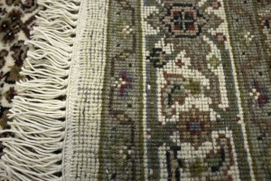 Cream Floral 3X5 Tabriz Fish Mahi Oriental Rug