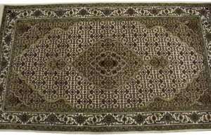 Cream Floral 3X5 Tabriz Fish Mahi Oriental Rug