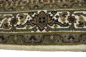 Cream Floral 3X5 Tabriz Fish Mahi Oriental Rug