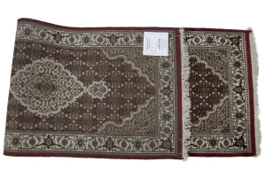 Red Floral Geometric 3X9 Tabriz Fish Mahi Oriental Runner Rug