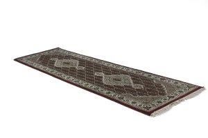Red Floral Geometric 3X9 Tabriz Fish Mahi Oriental Runner Rug