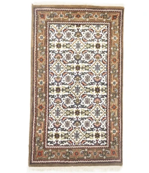 Cream Floral Tribal 3X5 Indo-Bidjar Oriental Rug