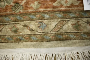 Cream & Rust Orange Traditional 6X9 Heriz Serapi Oriental Rug