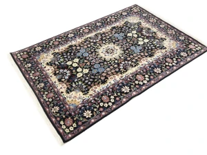 Black Floral 4X6 Kirman Oriental Rug