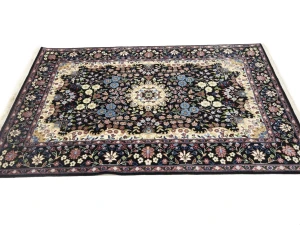 Black Floral 4X6 Kirman Oriental Rug