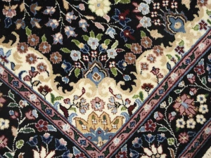 Black Floral 4X6 Kirman Oriental Rug