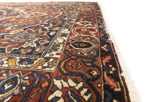 Vintage Rusty Red Floral 10X13 Bakhtiari Persian Rug