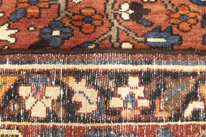 Vintage Rusty Red Floral 10X13 Bakhtiari Persian Rug