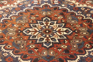 Vintage Rusty Red Floral 10X13 Bakhtiari Persian Rug