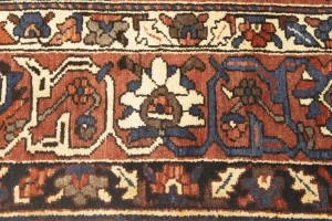 Vintage Rusty Red Floral 10X13 Bakhtiari Persian Rug