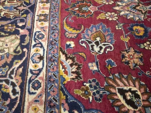 Vintage Maroon Red Traditional 10X13 Mashad Persian Rug