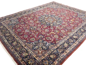 Vintage Maroon Red Traditional 10X13 Mashad Persian Rug