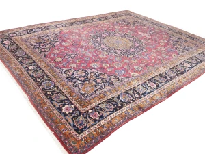 Vintage Maroon Red Floral Traditional 10X13 Mashad Persian Rug