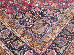 Vintage Maroon Red Floral Traditional 10X13 Mashad Persian Rug